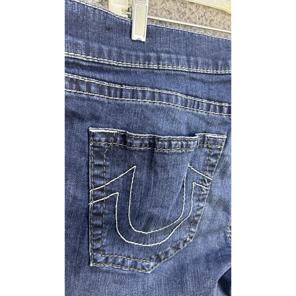 True Religion Jeans Men's Ricky Relaxed Straight Size 42x33 Blue Denim Med Wash